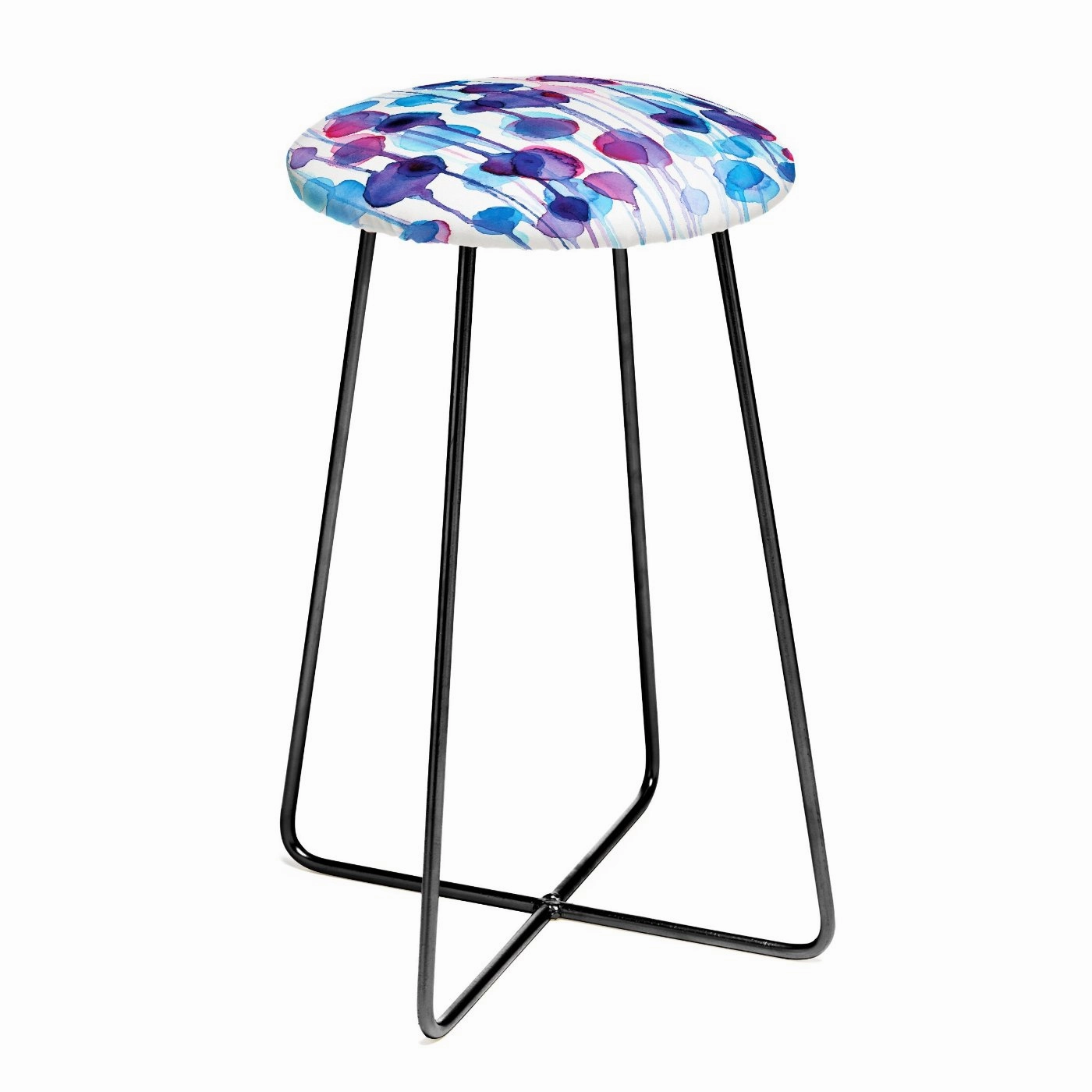 ABSTRACT WATERCOLOR Counter Stool by CMYKaren
