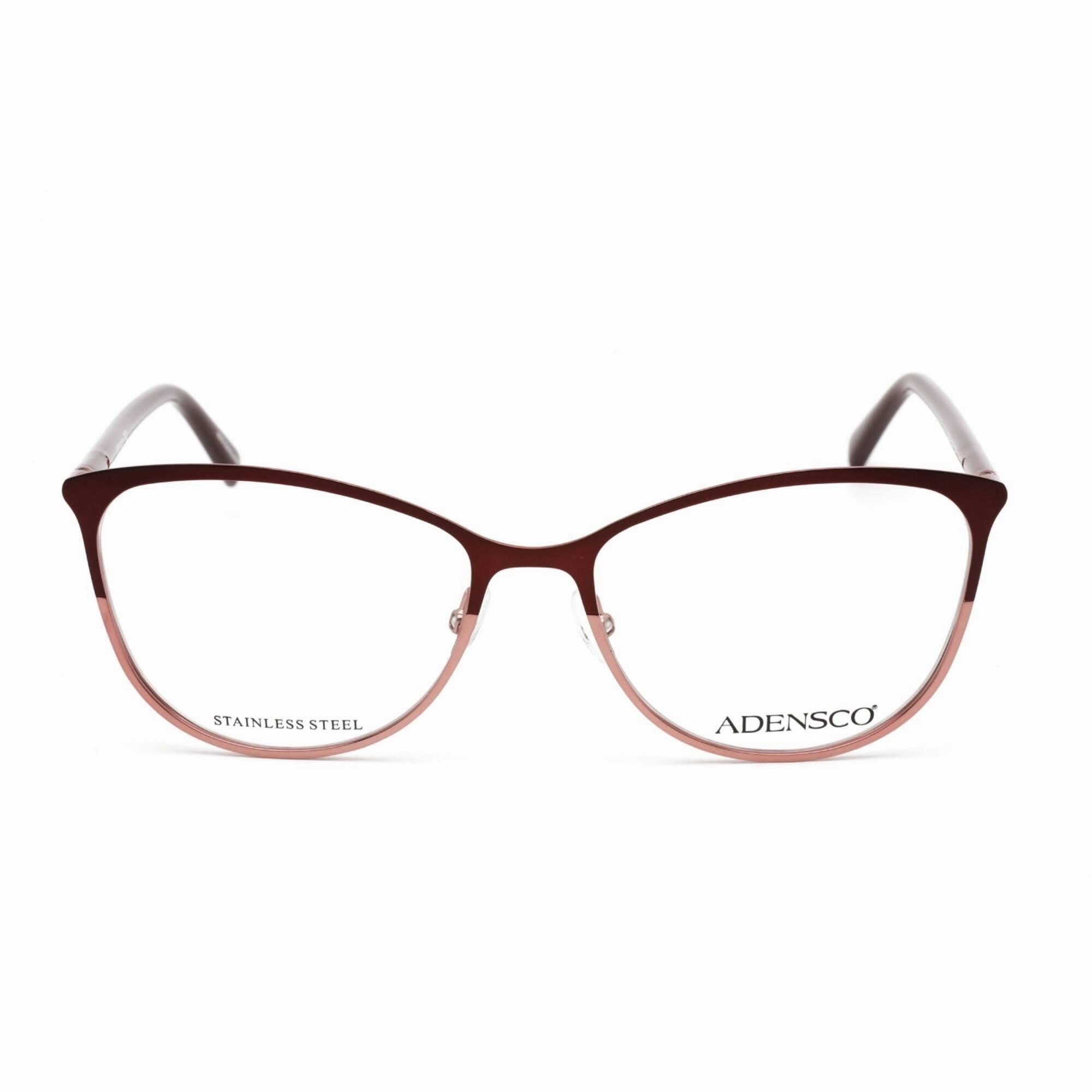 Adensco Men's Eyeglasses - Burgundy Stainless Steel Cat Eye Frame | AD 240 07W5 00