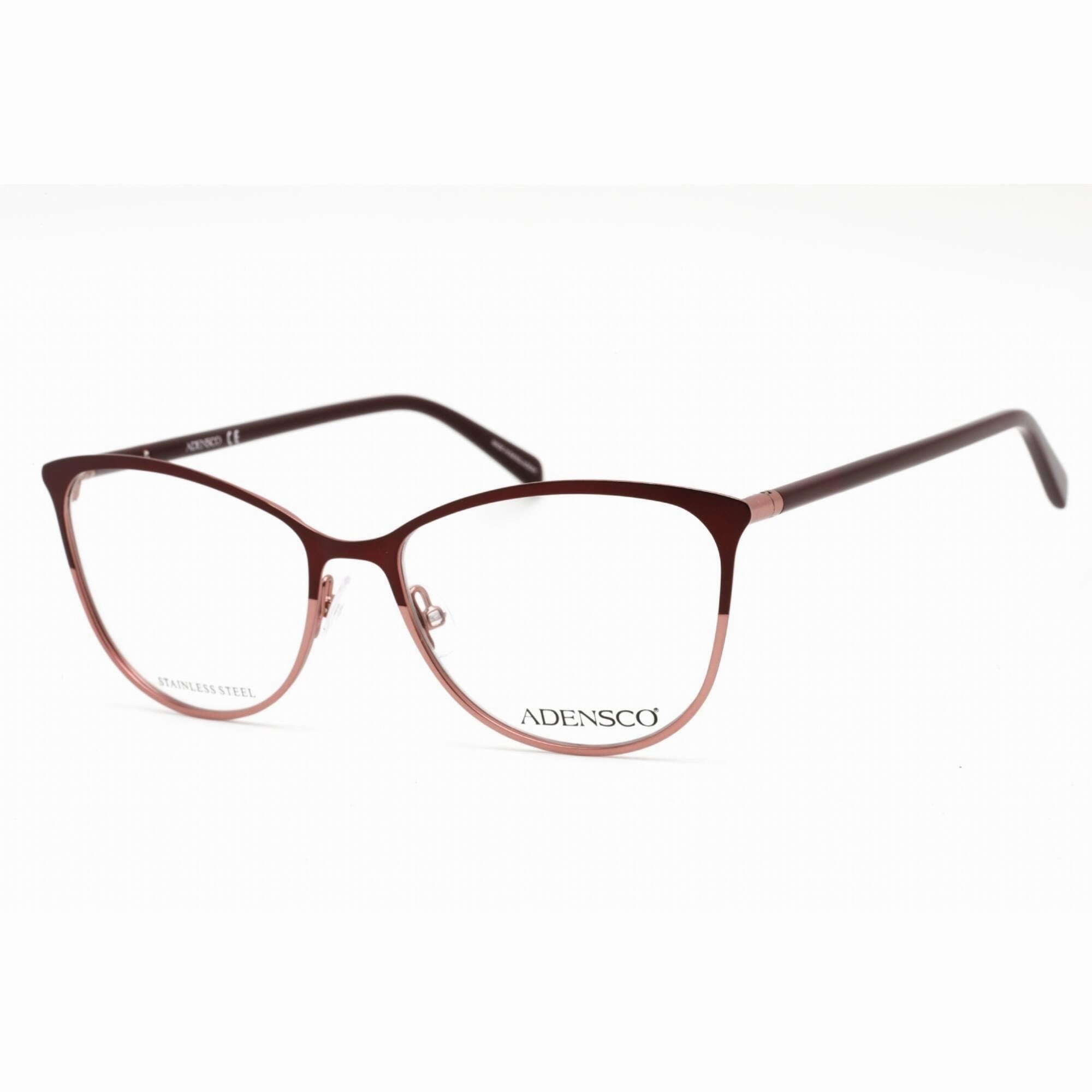 Adensco Men's Eyeglasses - Burgundy Stainless Steel Cat Eye Frame | AD 240 07W5 00