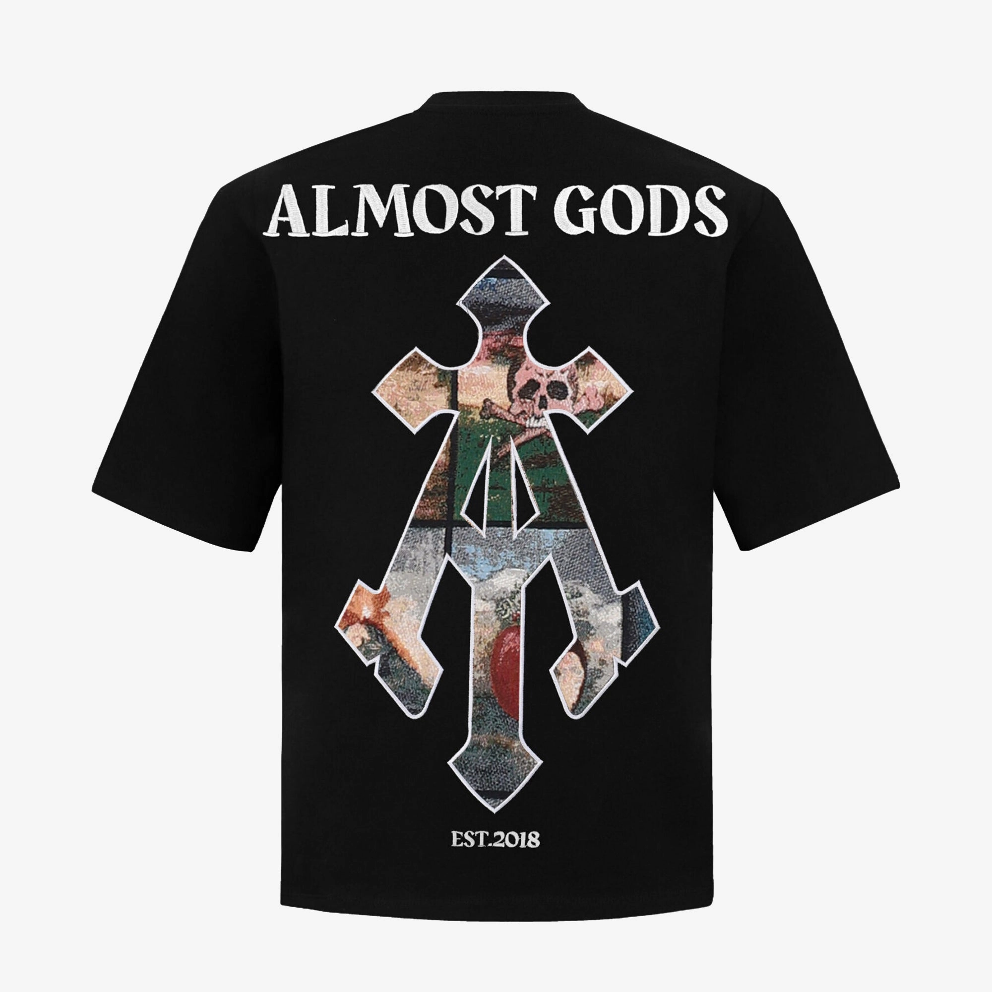 ALMOST GODS | ALMOST GODS ARCANA JACQUARD PATCHED TEE { BLACK
