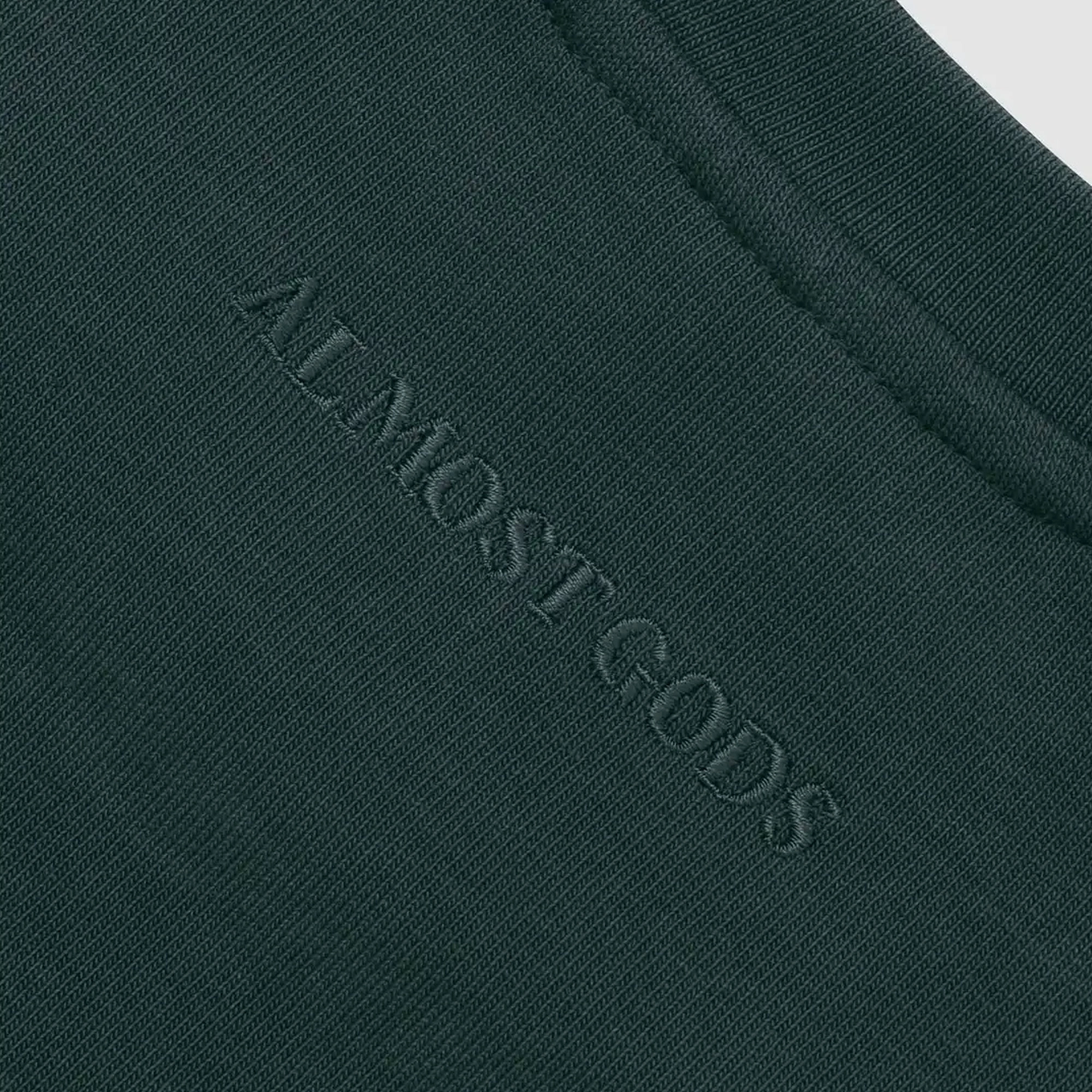 ALMOST GODS | ALPHA CROSS EMBROIDERED TEE { GREEN