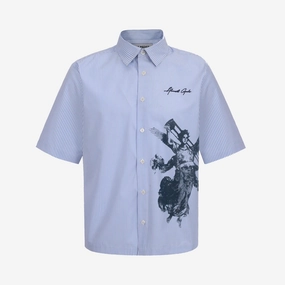 ALMOST GODS | VICTORIA FRESCO SHIRT IN BENGAL STRIPES { BLUE/WHITE