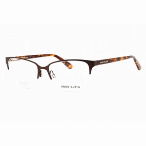 Anne Klein Men's Eyeglasses - Mocha Rectangular Half Rim Plastic Frame | AK5083 200