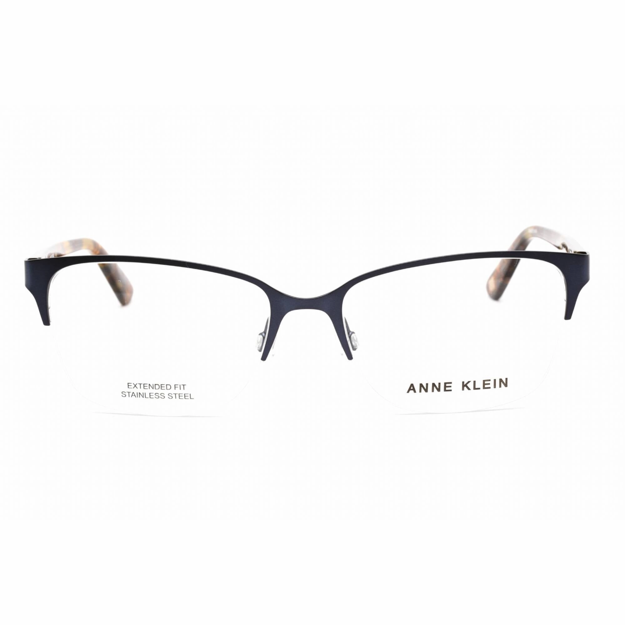 Anne Klein Men's Eyeglasses - Navy Rectangular Half Rim Plastic Frame | AK5083 414