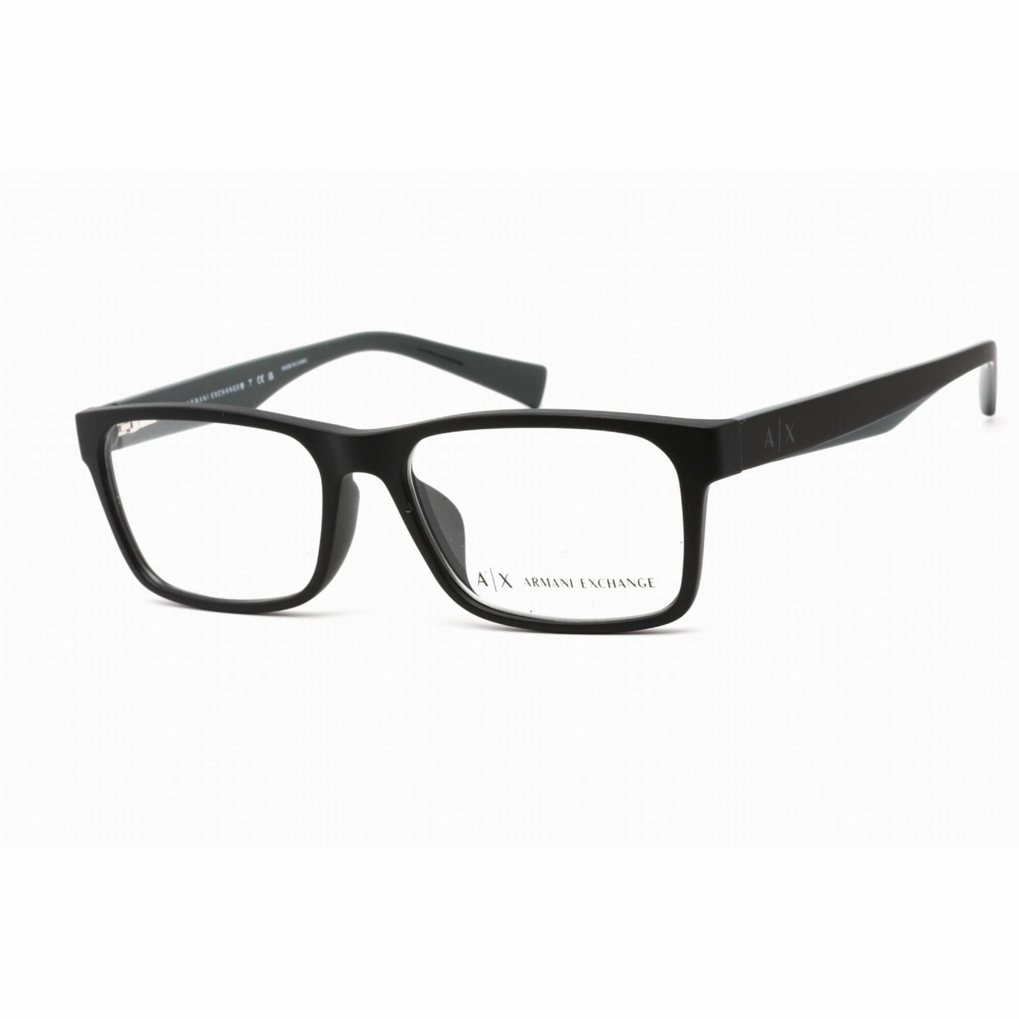Armani Exchange Men's Eyeglasses - Black Plastic Rectangular Frame | AX3038F 8199
