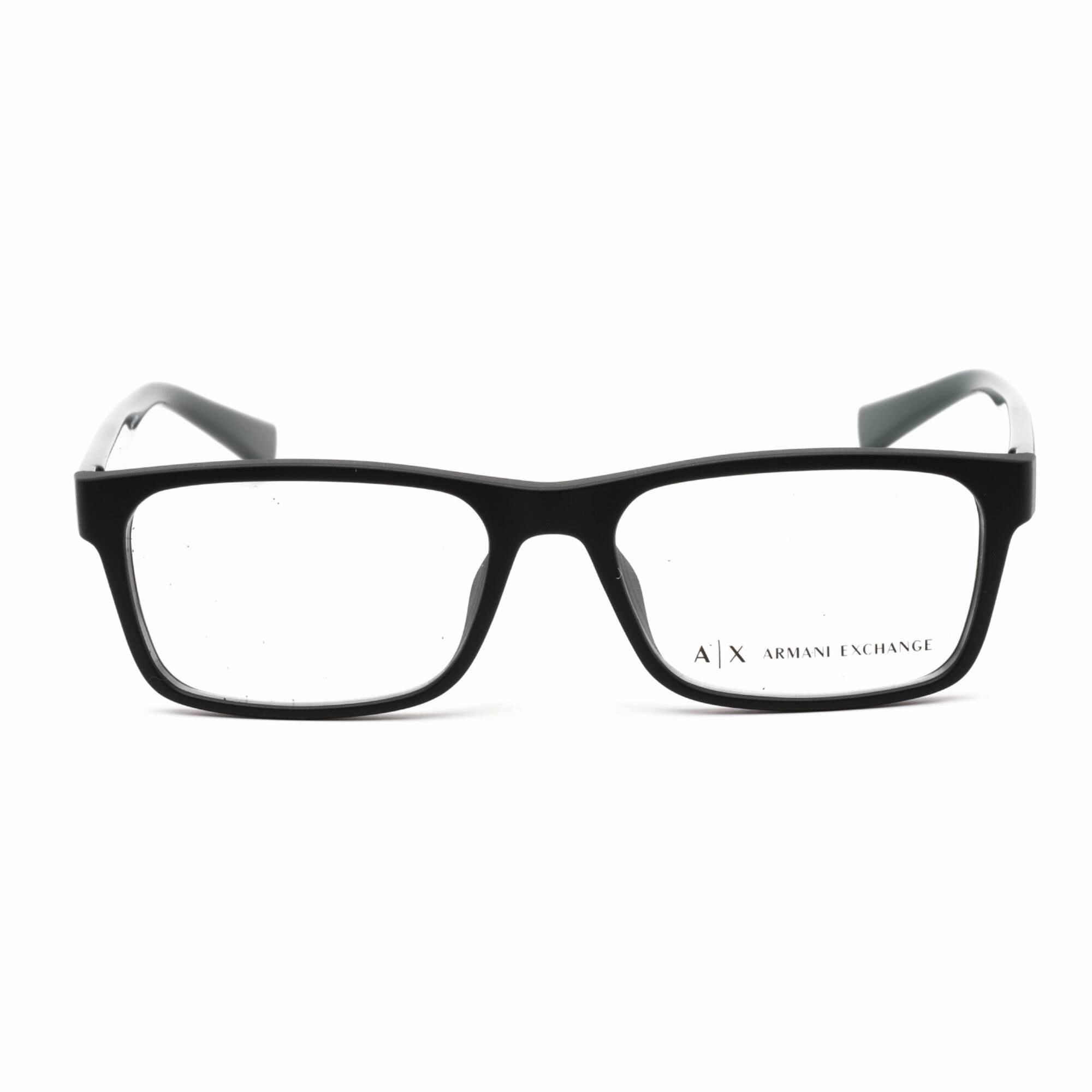 Armani Exchange Men's Eyeglasses - Black Plastic Rectangular Frame | AX3038F 8199