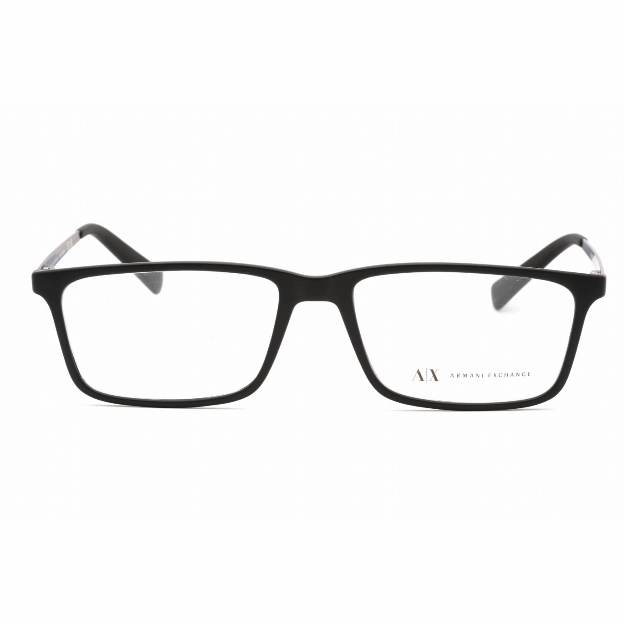Armani Exchange Men's Eyeglasses - Black Rectangular Frame Demo Lens | AX3027F 8078