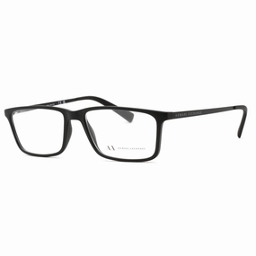 Armani Exchange Men's Eyeglasses - Black Rectangular Frame Demo Lens | AX3027F 8078