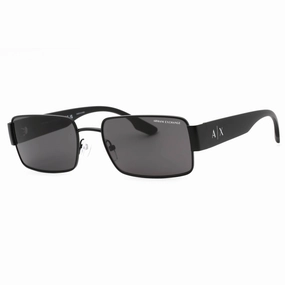 Armani Exchange Men's Sunglasses - Black Metal Aviator Frame | 0AX2052S 600087