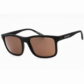 Armani Exchange Men's Sunglasses - Matte Black Rectangular Frame | 0AX4145S 807873