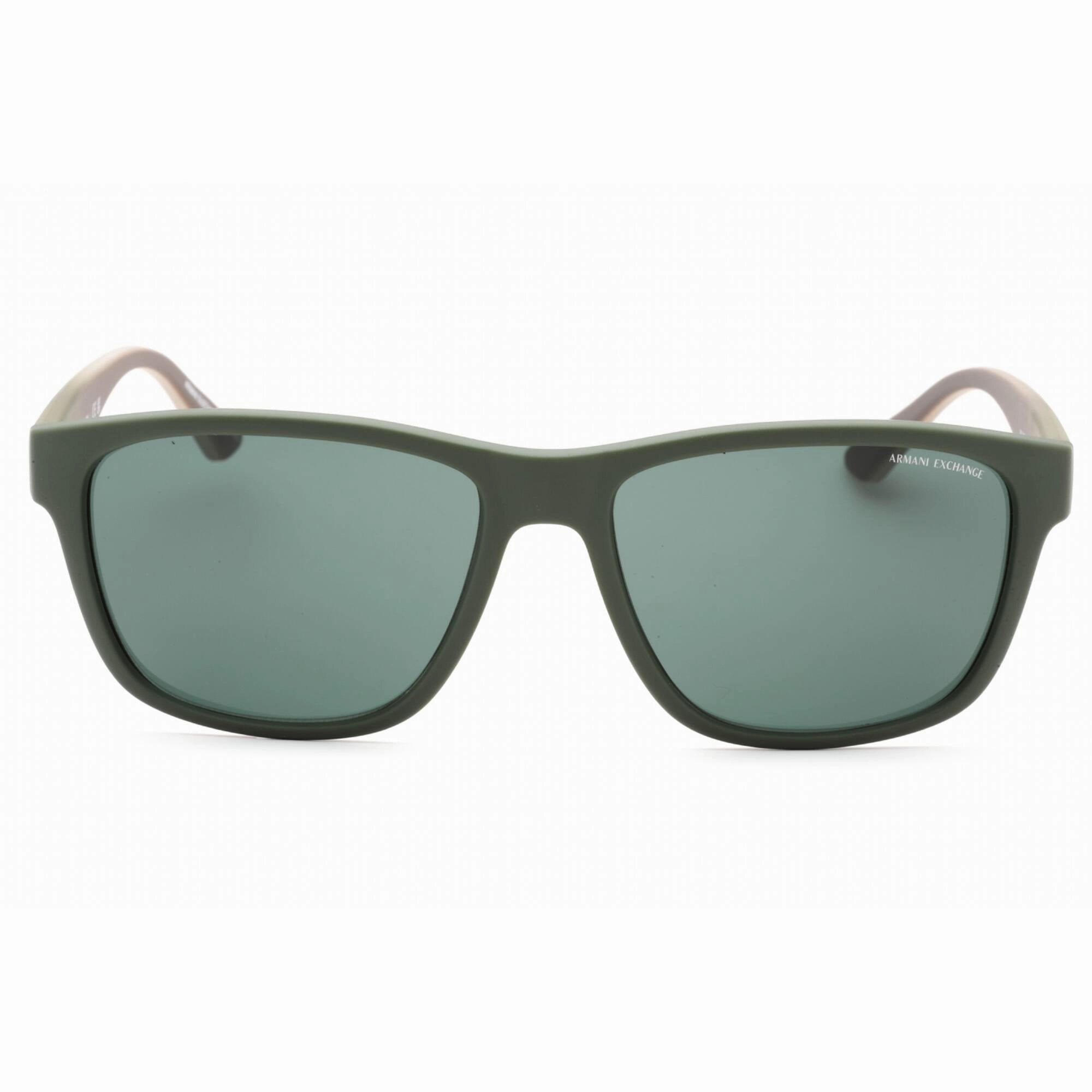 Armani Exchange Men's Sunglasses - Matte Green Square Plastic Frame | 0AX4135S 830171