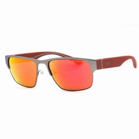 Armani Exchange Men's Sunglasses - Matte Gunmetal Rectangular Frame | 0AX2046S 60036Q