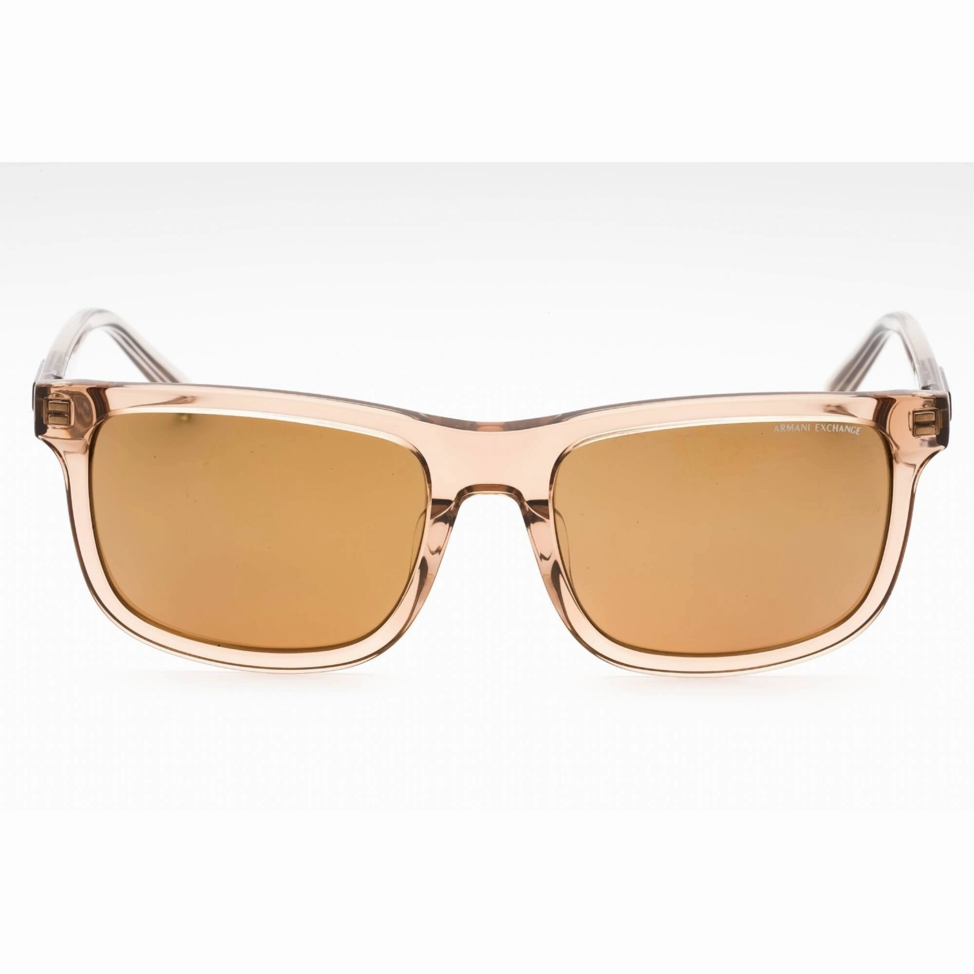 Armani Exchange Men's Sunglasses - Shiny Transparent Brown Frame | 0AX2048S 83445A