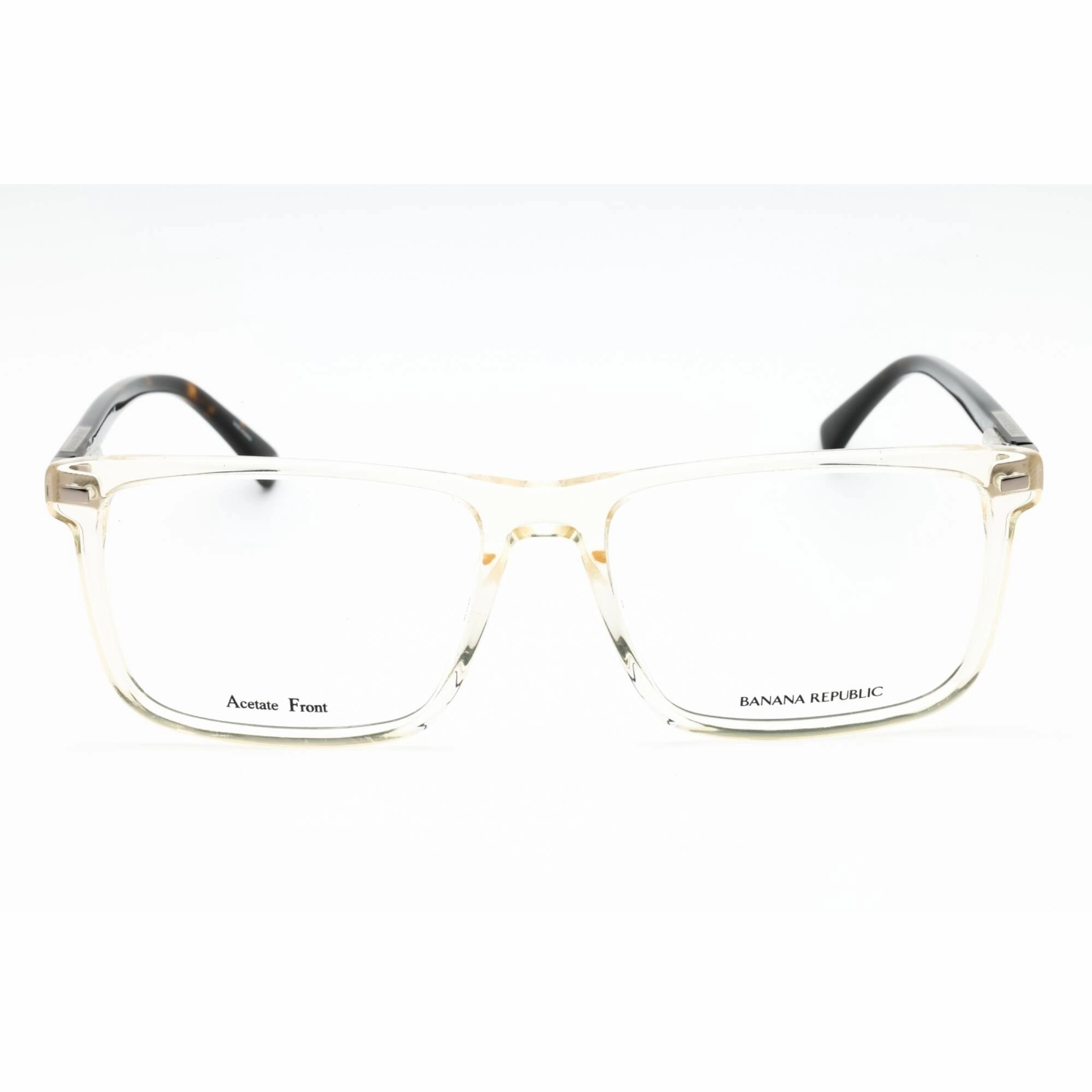 Banana Republic Men's Eyeglasses - Beige Crystal Plastic Square Frame | BR 120 0SD9 00