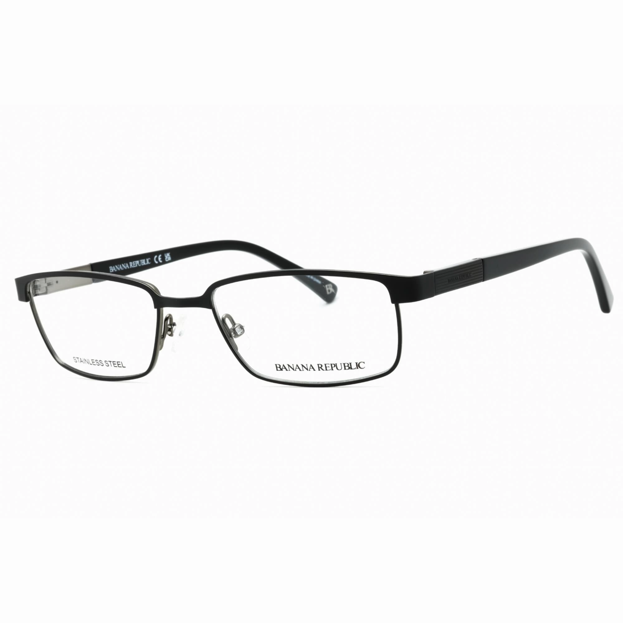 Banana Republic Men's Eyeglasses - Matte Black Ruthenium Rectangular | BR 100 0TI7 00