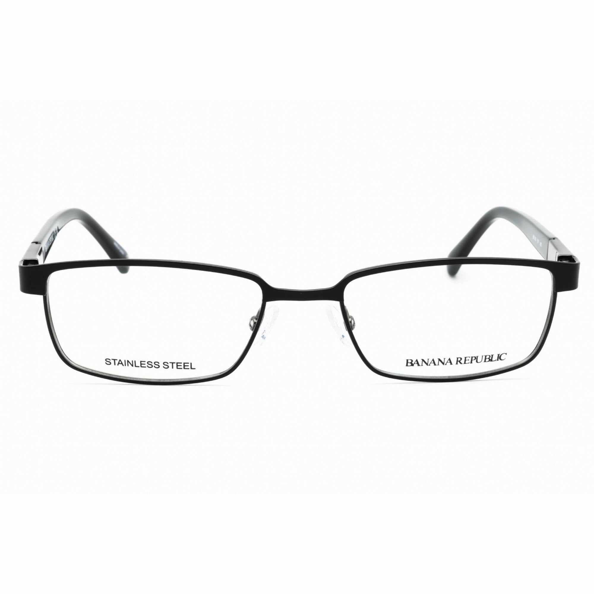 Banana Republic Men's Eyeglasses - Matte Black Ruthenium Rectangular | BR 100 0TI7 00