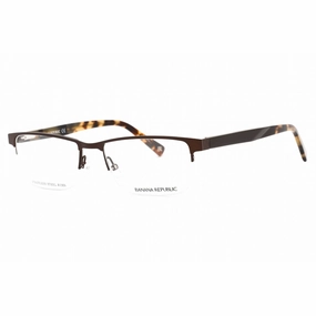 Banana Republic Men's Eyeglasses - Matte Brown Metal Half Rim Frame | Antonio 04IN 00