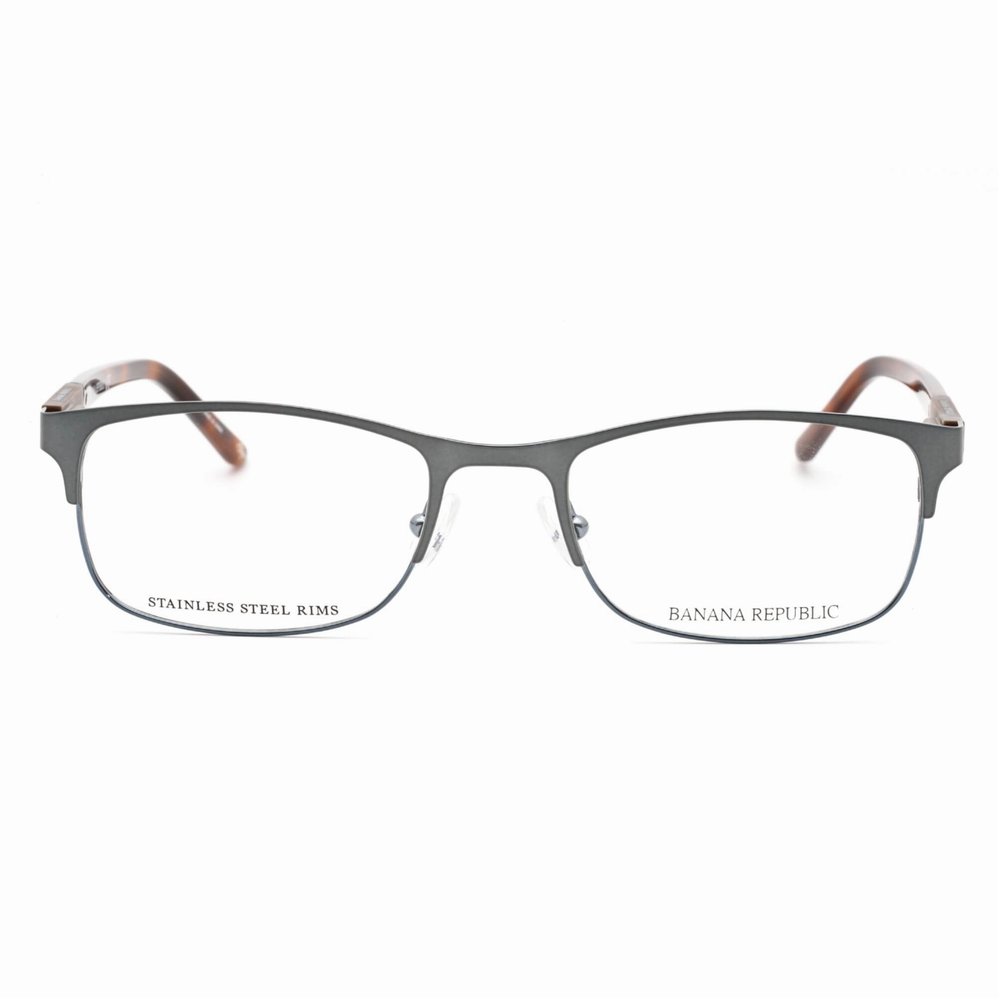 Banana Republic Men's Eyeglasses - Matte Grey Blue Full Rim Frame | ROMAN/N 08HT 00