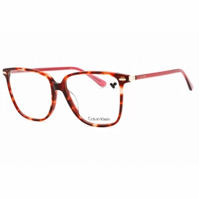 Calvin Klein Men's Eyeglasses - Full Rim Burgundy Havana Plastic Frame | CK22543 609