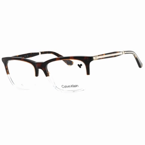 Calvin Klein Men's Eyeglasses - Havana/Crystal Acetate Square Full Rim | CK23547 234