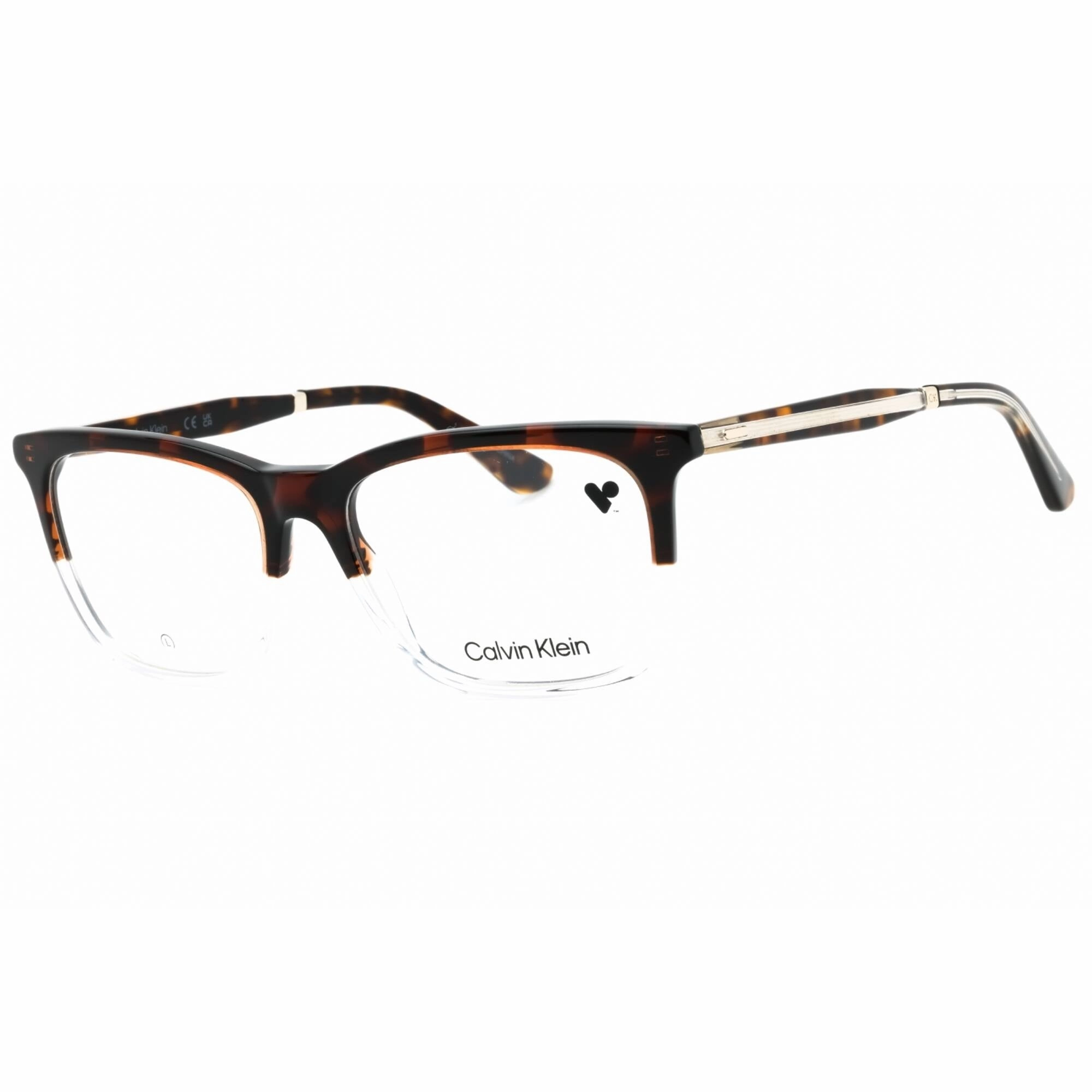 Calvin Klein Men's Eyeglasses - Havana/Crystal Acetate Square Full Rim | CK23547 234