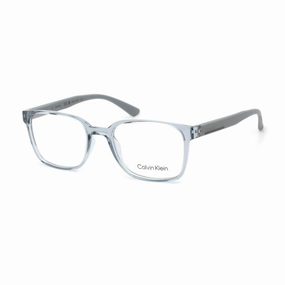 Calvin Klein Men's Eyeglasses - Shiny Crystal Grey Plastic Rectangular | CK20534 020