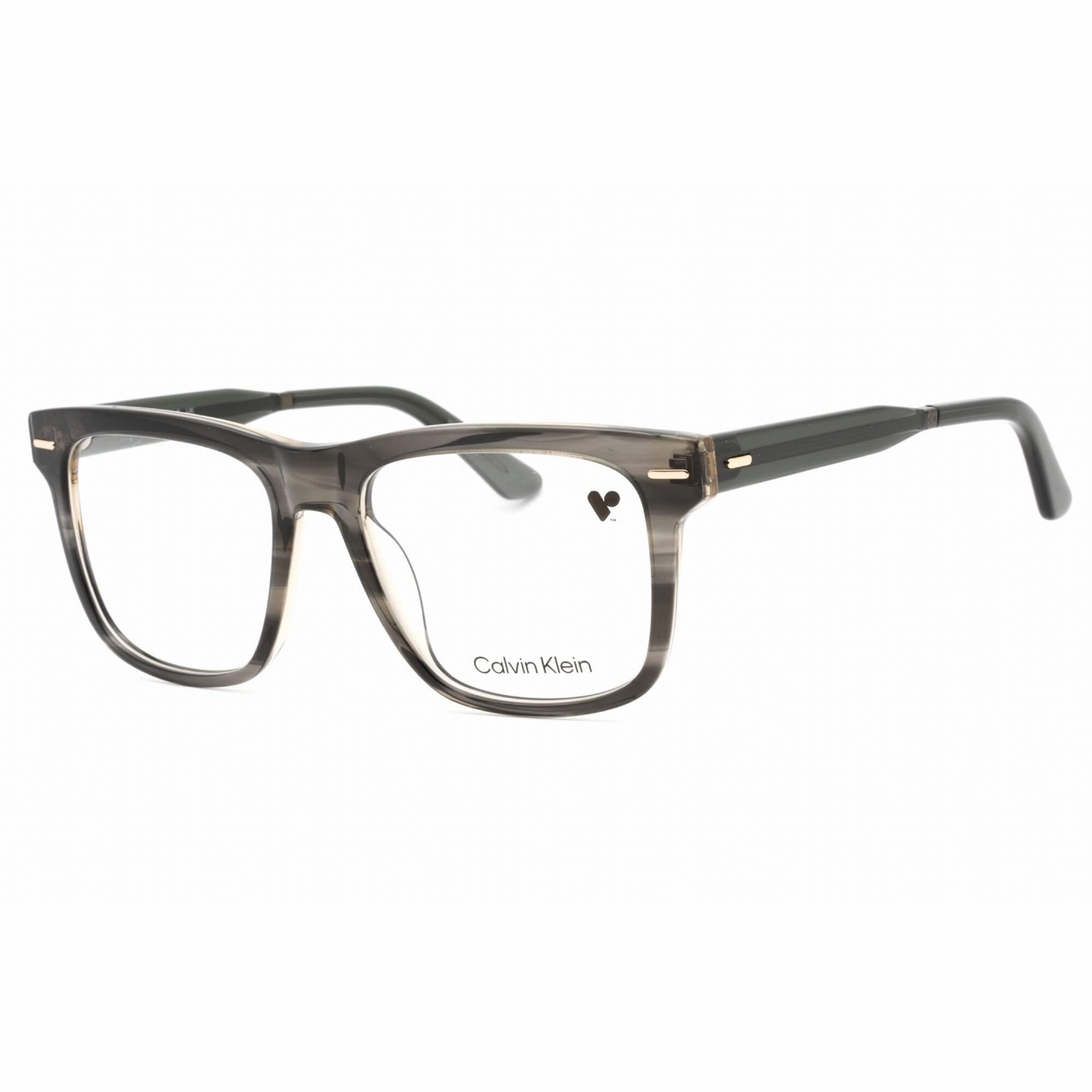 Calvin Klein Men's Eyeglasses - Striped Grey Full Rim Rectangular Frame | CK22538 023