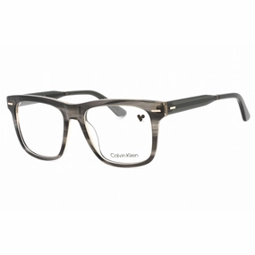 Calvin Klein Men's Eyeglasses - Striped Grey Full Rim Rectangular Frame | CK22538 023