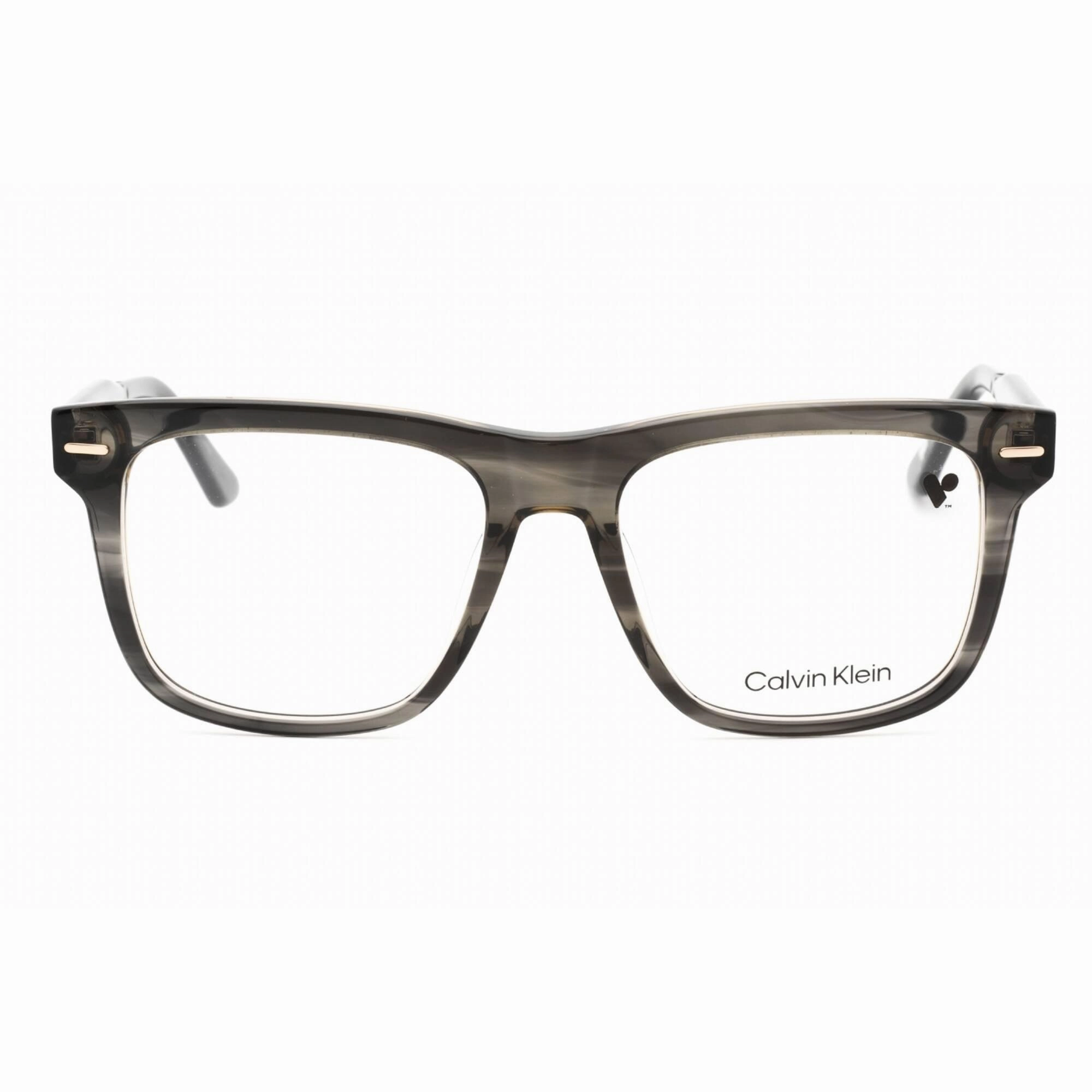 Calvin Klein Men's Eyeglasses - Striped Grey Full Rim Rectangular Frame | CK22538 023