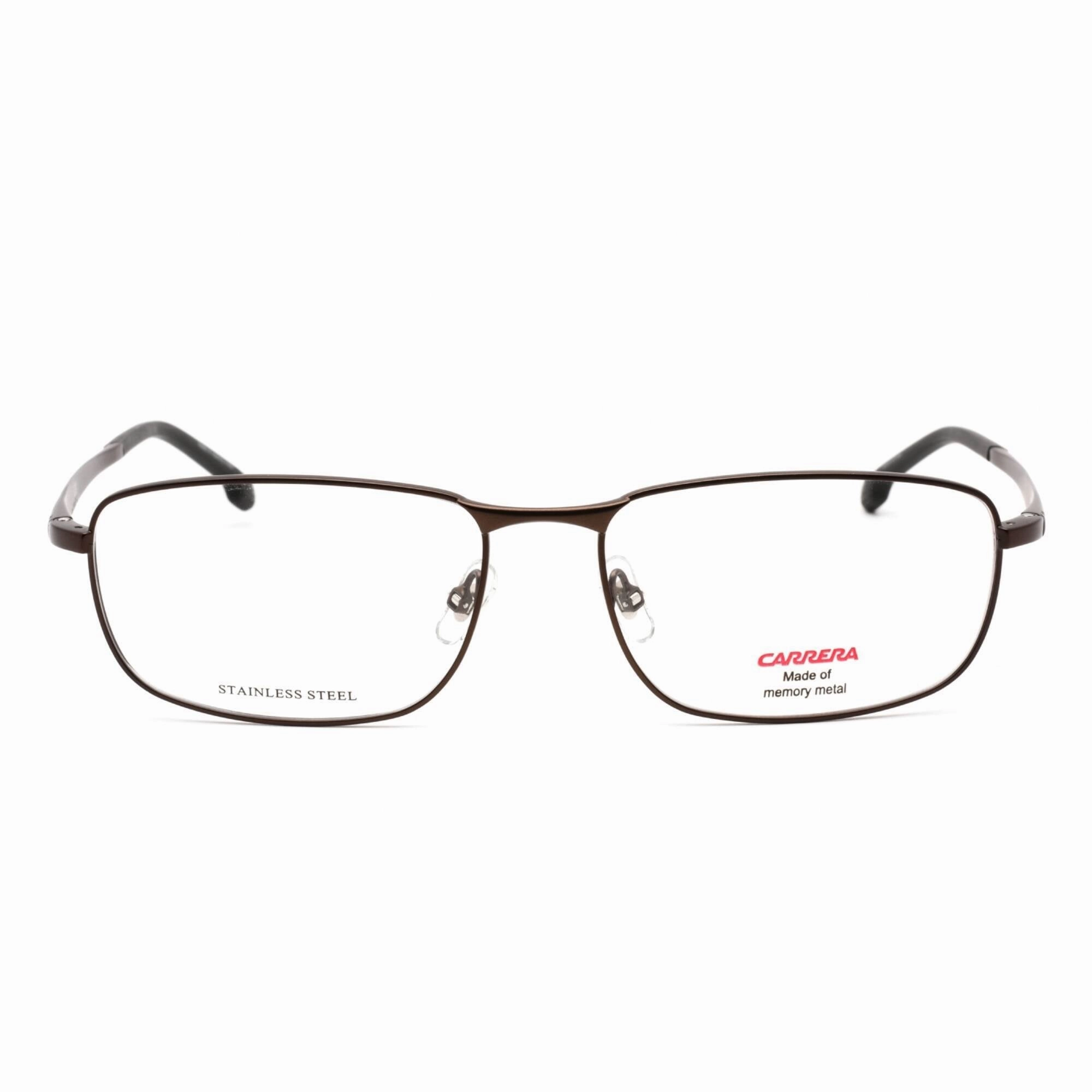 Carrera Men's Eyeglasses - Brown Rectangular Full Rim Metal Frame | 8854 8854