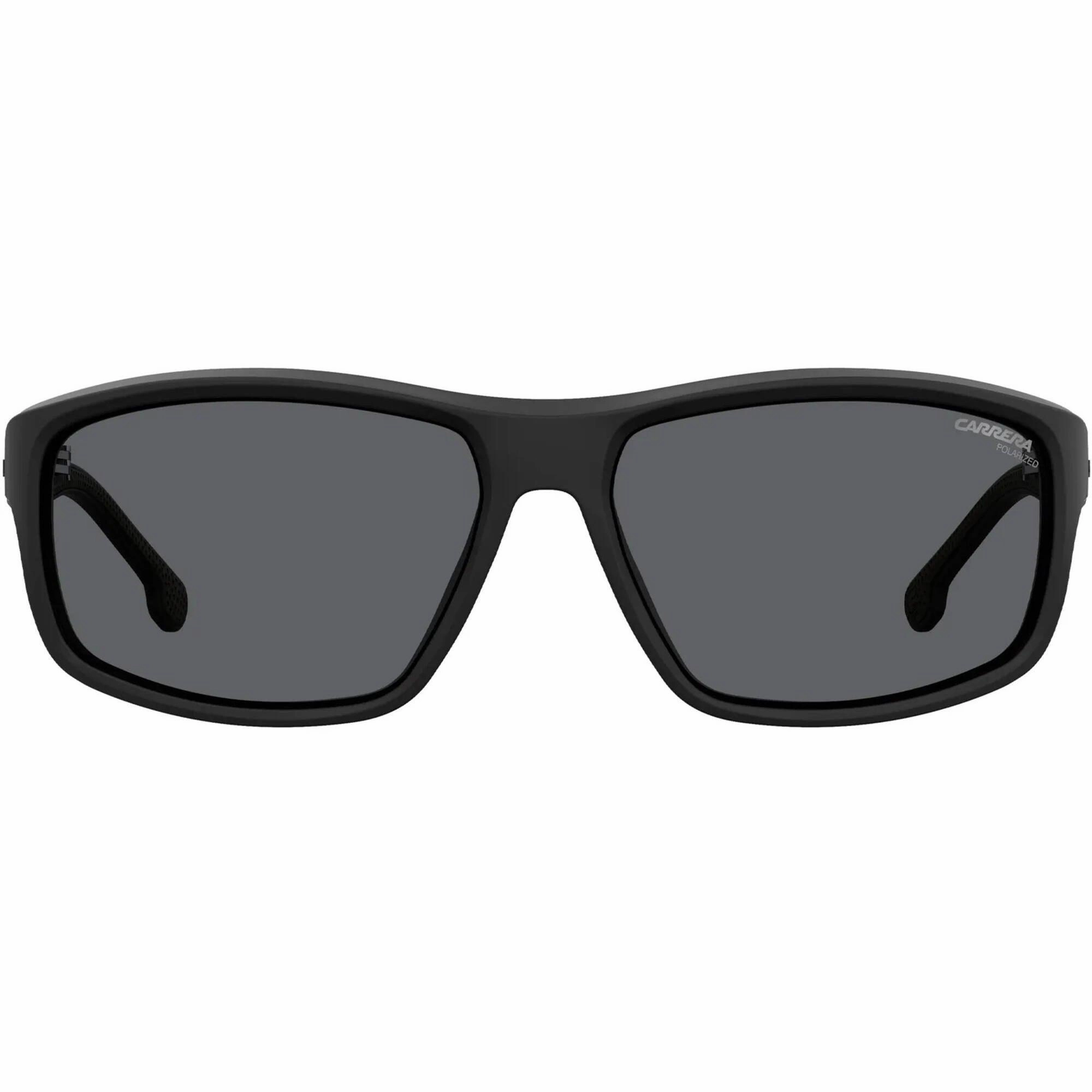 Carrera Men's Sunglasses - Grey Polarized Lens Matte Black Plastic Frame | 8038/S 0003