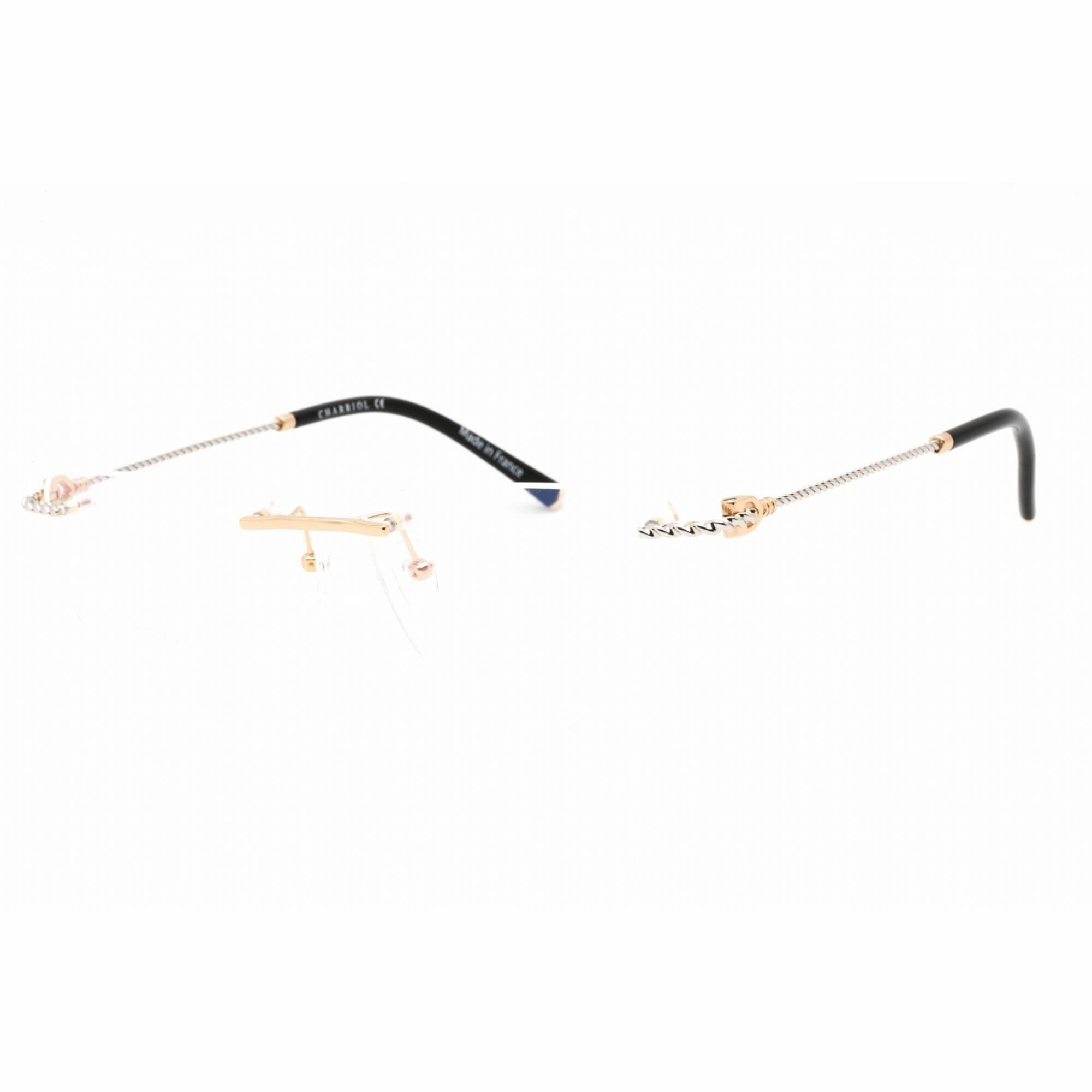 Charriol Men's Eyeglasses - Rimless Shiny Gold/Silver Titanium Frame | PC75098 C03