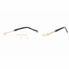 Charriol Men's Eyeglasses - Shiny Gold/Silver Rectangular Metal Frame | PC75094 C03