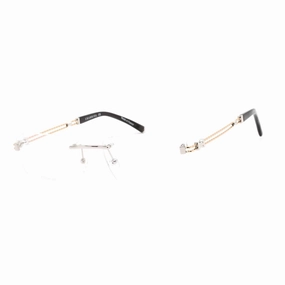 Charriol Men's Eyeglasses - Shiny Silver/Gold Titanium Rectangular Frame | PC75088 C02