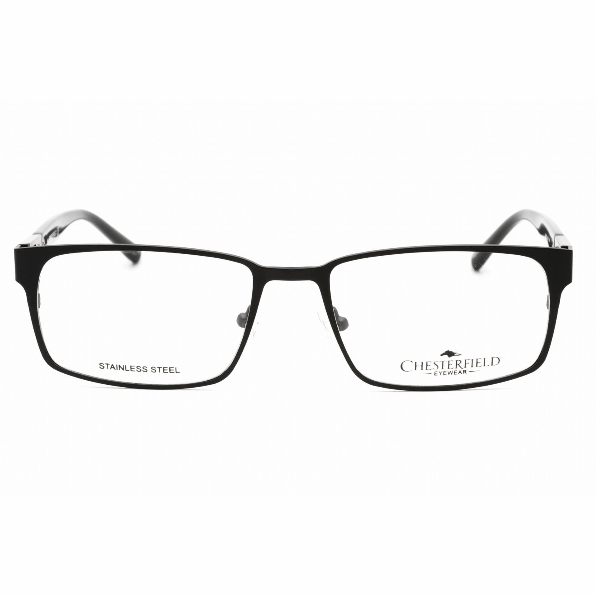 Chesterfield Men's Eyeglasses - Matte Black Metal Rectangular Frame | 42 XL 0003 00