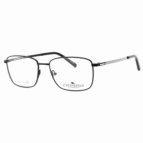 Chesterfield Men's Eyeglasses - Matte Black Metal Rectangular Frame | CH 895 0003 00