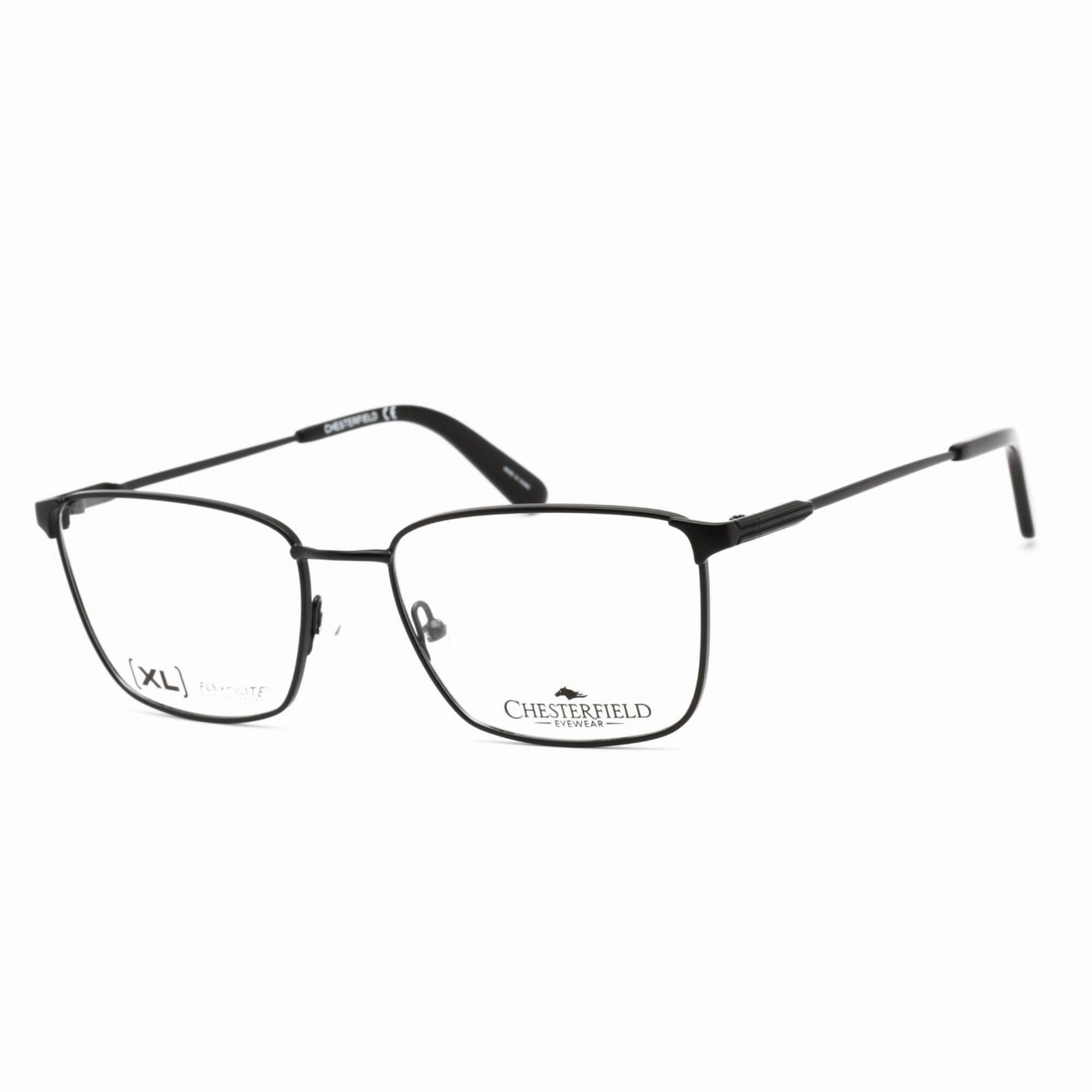 Chesterfield Men's Eyeglasses - Matte Black Metal Square Shape Frame | CH 95XL 0003 00
