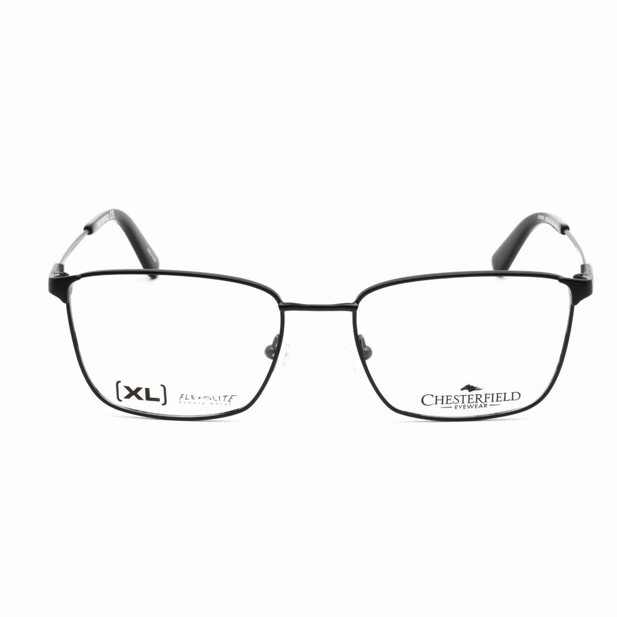 Chesterfield Men's Eyeglasses - Matte Black Metal Square Shape Frame | CH 95XL 0003 00