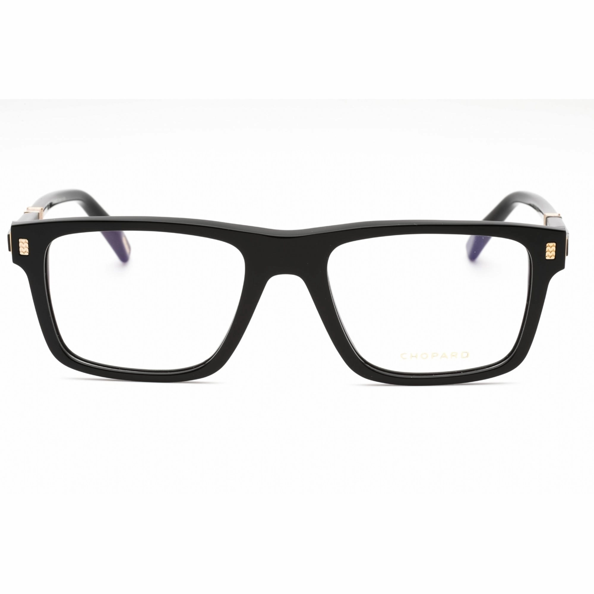Chopard Men's Eyeglasses - Black Plastic Rectangular Full Rim Frame | VCH313 0700