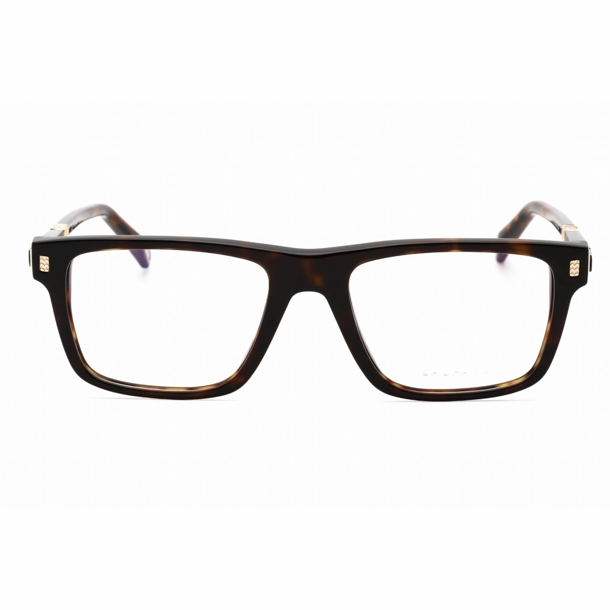 Chopard Men's Eyeglasses - Tortoise Plastic Rectangular Full Rim Frame | VCH313 0722