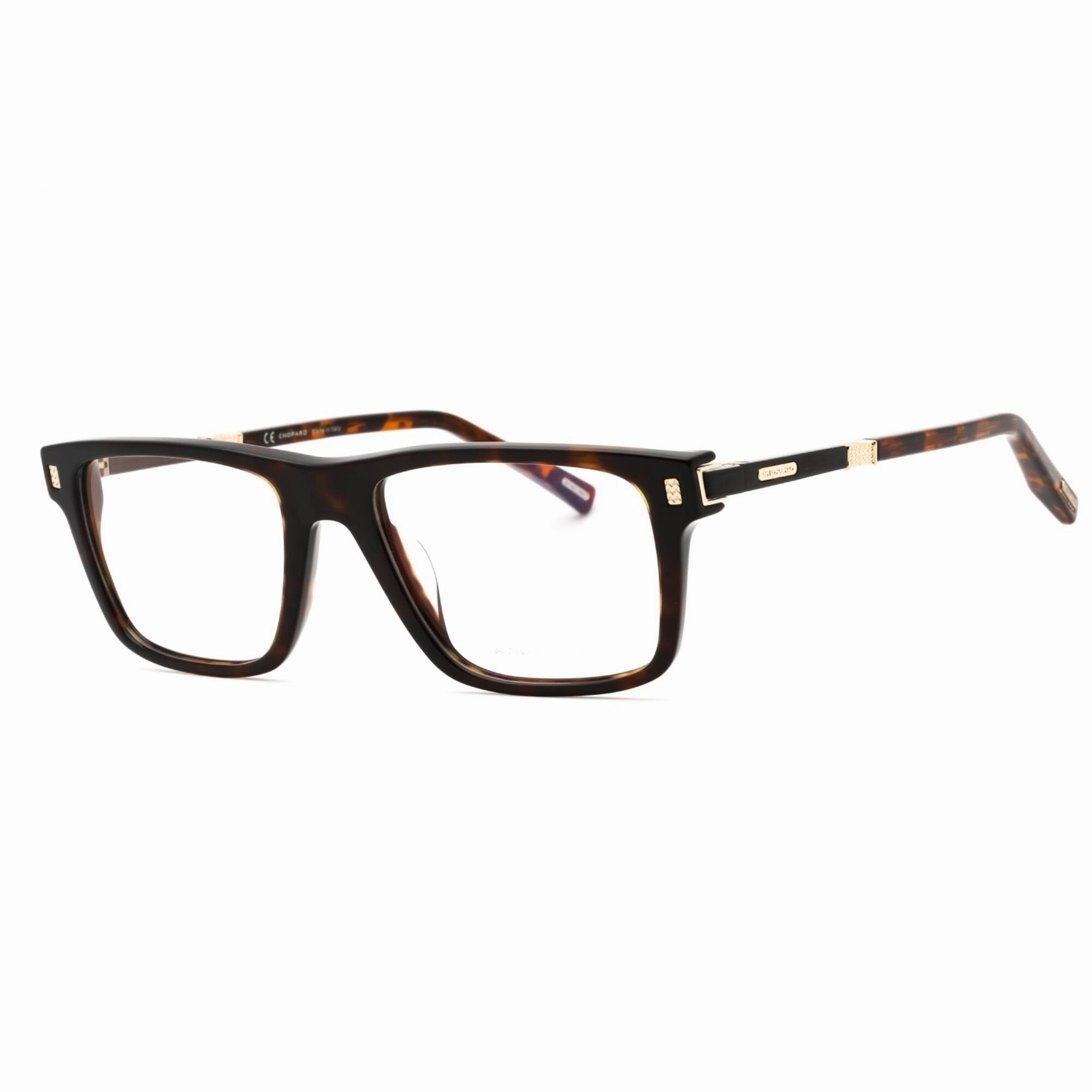 Chopard Men's Eyeglasses - Tortoise Plastic Rectangular Full Rim Frame | VCH313 0722