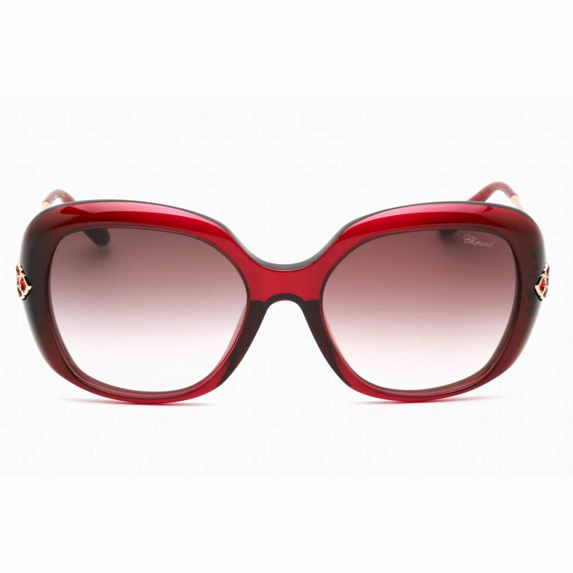 Chopard Men's Sunglasses - Full Rim Opal Bordeaux Plastic Oval Frame | SCH314S 06F6