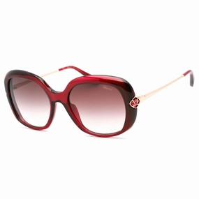 Chopard Men's Sunglasses - Full Rim Opal Bordeaux Plastic Oval Frame | SCH314S 06F6
