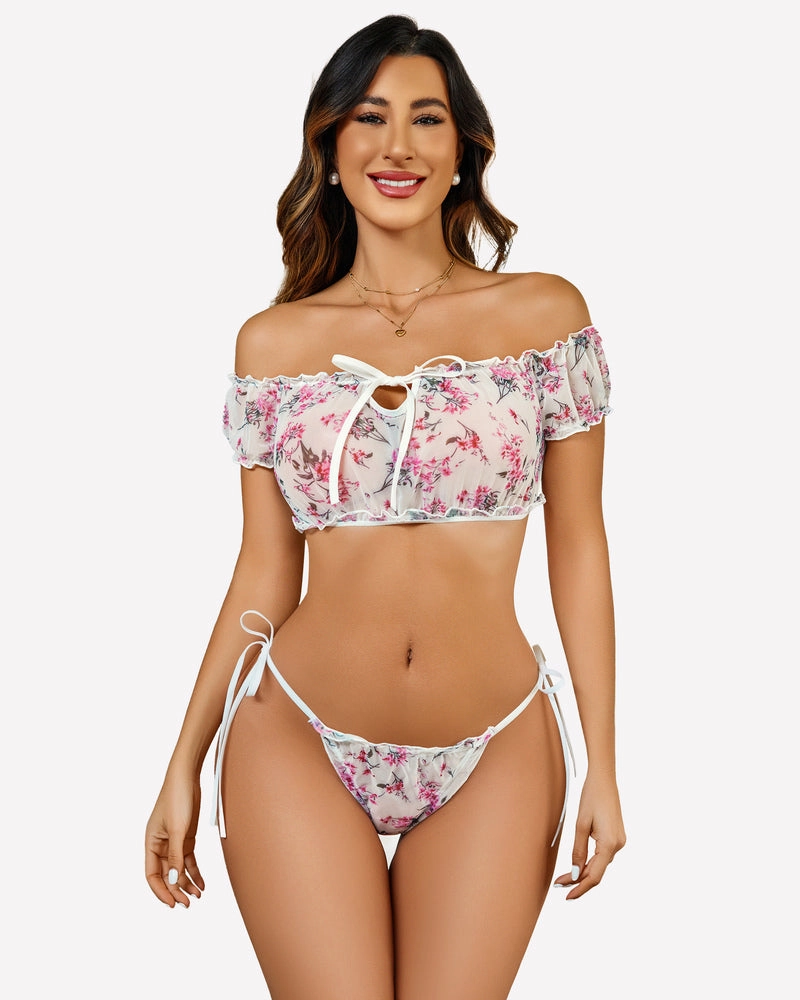 Christmas Lingerie Bra and Panty Set
