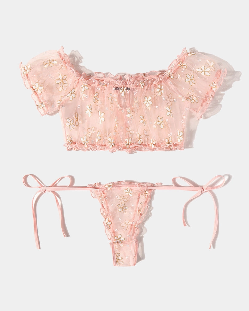 Christmas Lingerie Bra and Panty Set