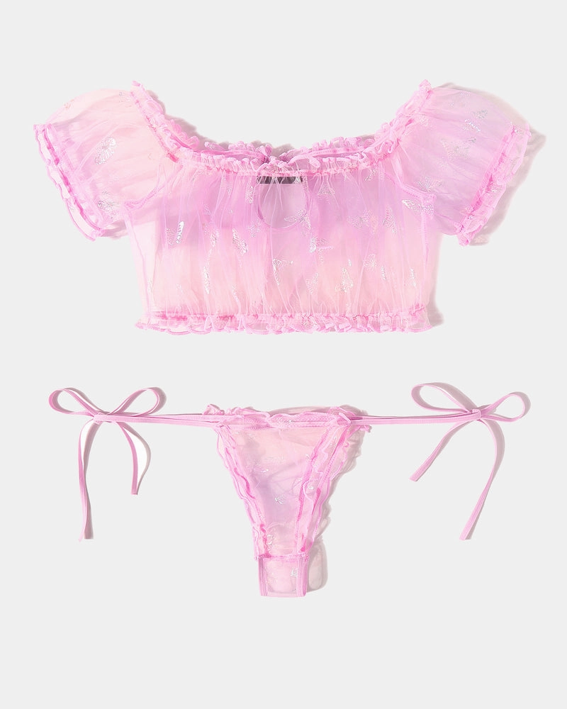 Christmas Lingerie Bra and Panty Set