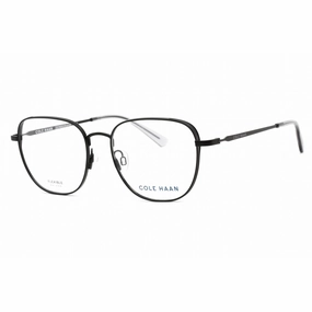 Cole Haan Men's Eyeglasses - Black Rectangular Metal Frame Clear Lens | CH4503 001