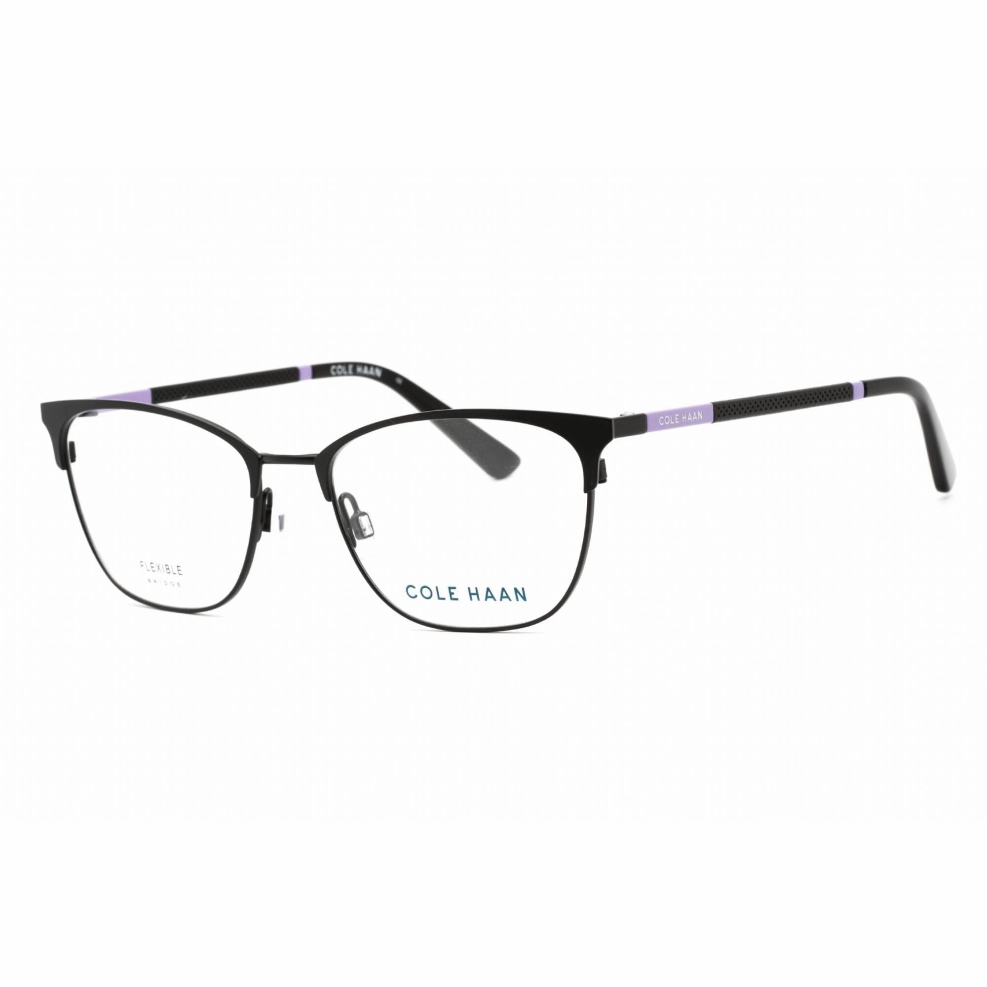 Cole Haan Men's Eyeglasses - Black Rectangular Metal Frame Clear Lens | CH5048 001