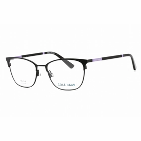 Cole Haan Men's Eyeglasses - Black Rectangular Metal Frame Clear Lens | CH5048 001