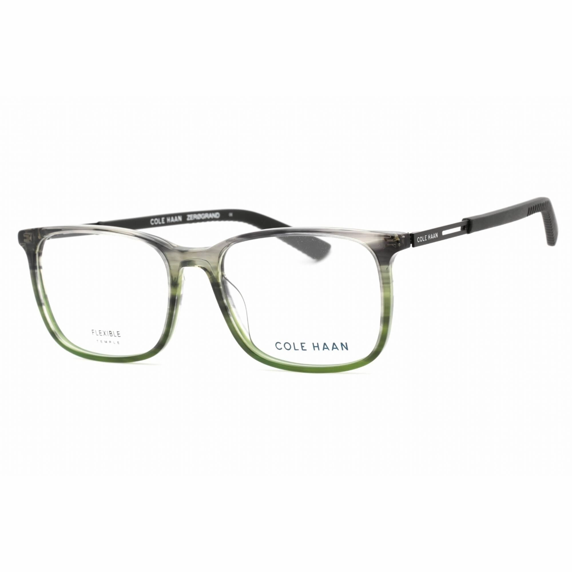 Cole Haan Men's Eyeglasses - Clear Demo Lens Smoke Horn Square Frame | CH4048 036